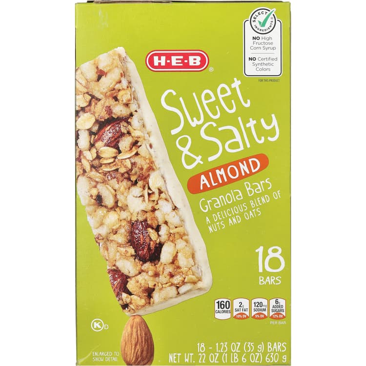 H-E-B Sweet & Salty Almond Granola Bars - Value