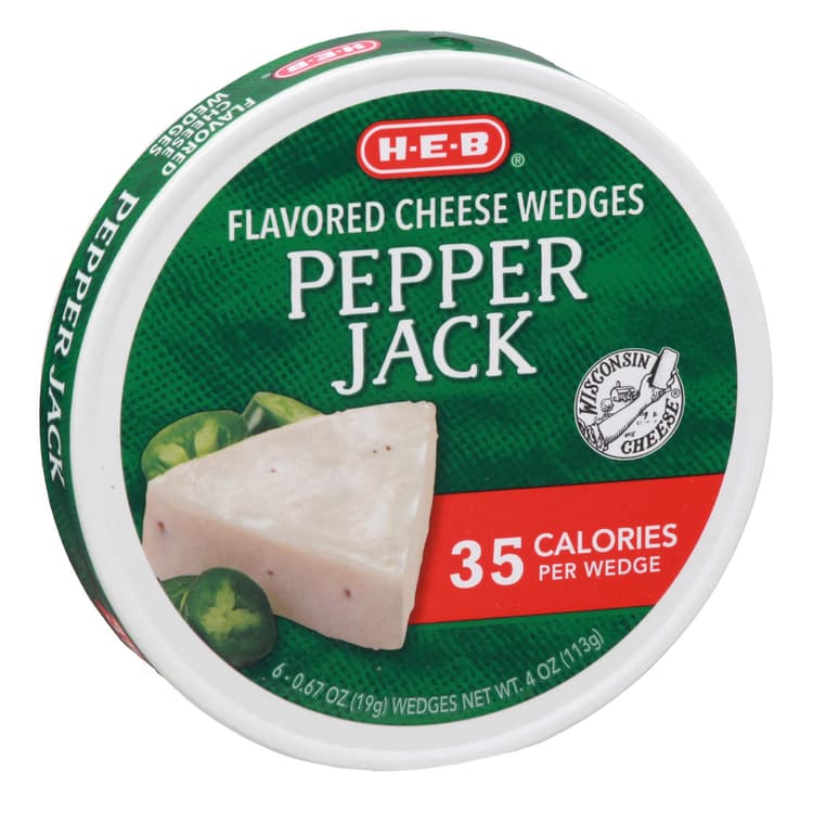 H-E-B Pepper Jack Spreadable Cheese Wedges