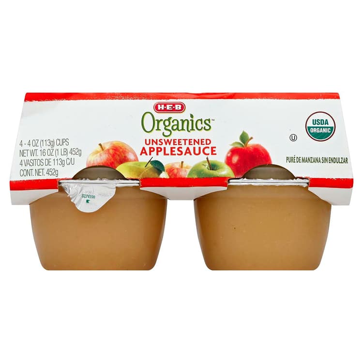 H-E-B Organics Unsweetened Applesauce