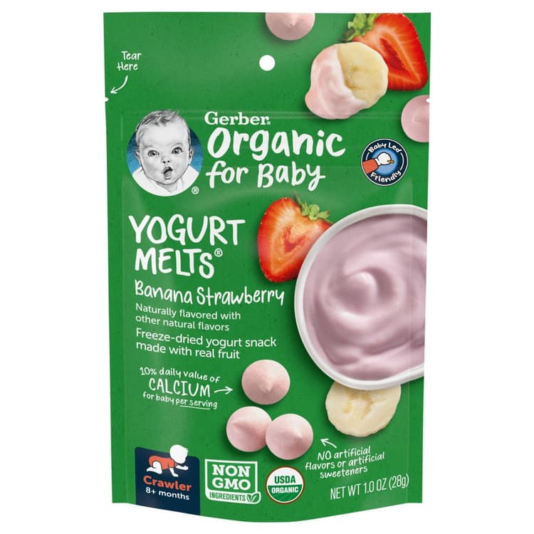 Gerber Organic For Baby Yogurt Melts - Banana & Strawberry