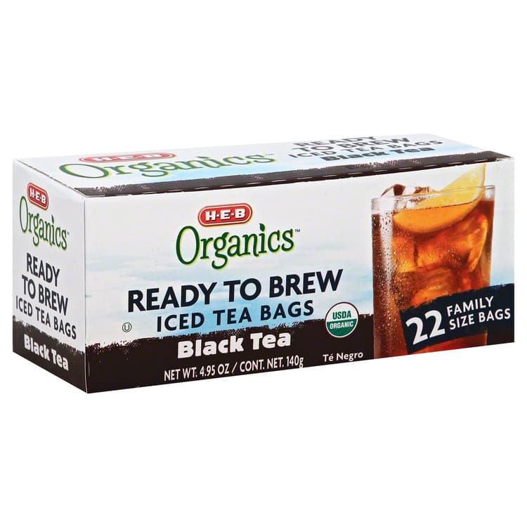 H-E-B Organics Ready To Brew Iced Tea - Family Size Black