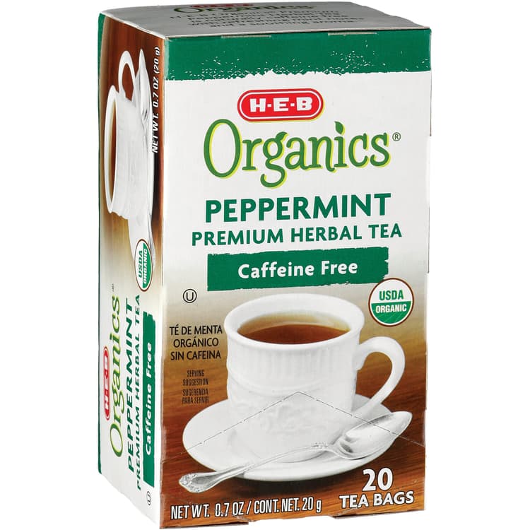 H-E-B Organics Caffeine-Free Peppermint Herbal