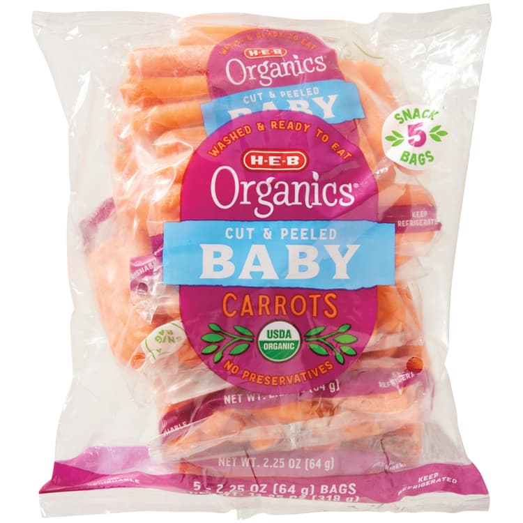 H-E-B Organics Baby Carrot Snack Bags