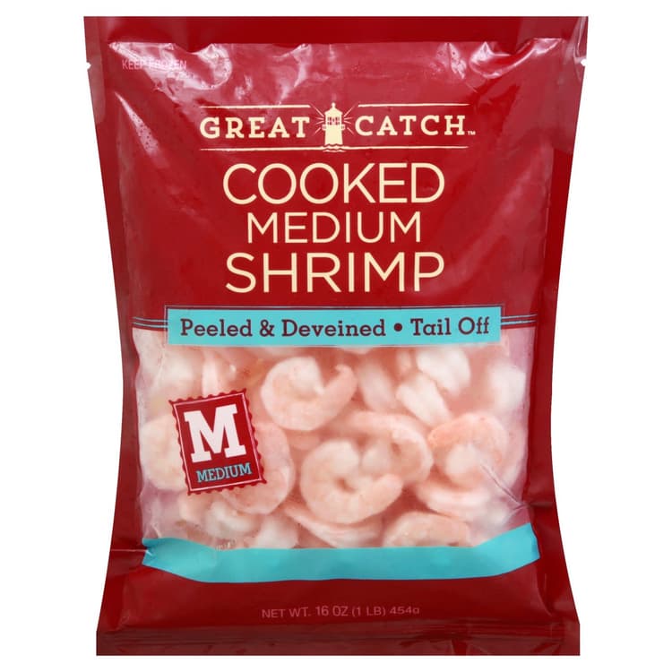 Great Catch  Peeled Deveined Tail-Off Medium Cooked Shrimp