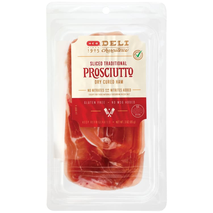 H-E-B Sliced Traditional Prosciutto
