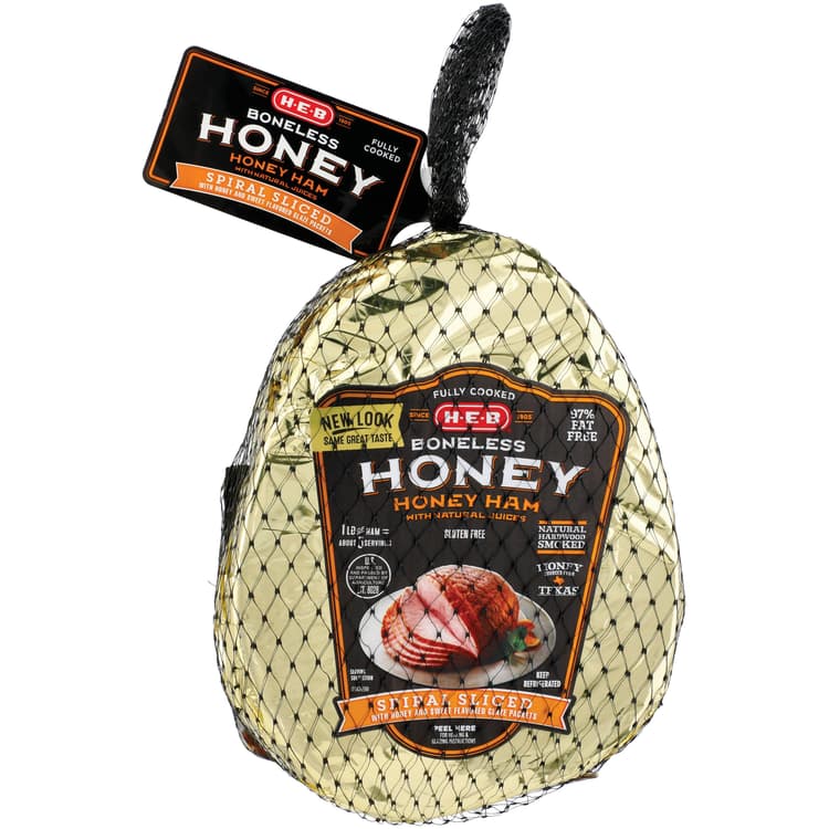 Heb Fully Cooked Boneless Spiral Sliced Honey Cured Ham
