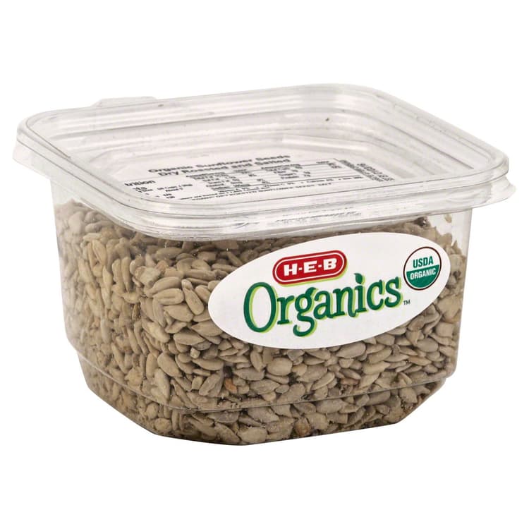 H-E-B Organics Sunflower Seeds, Dry Roasted And Salted