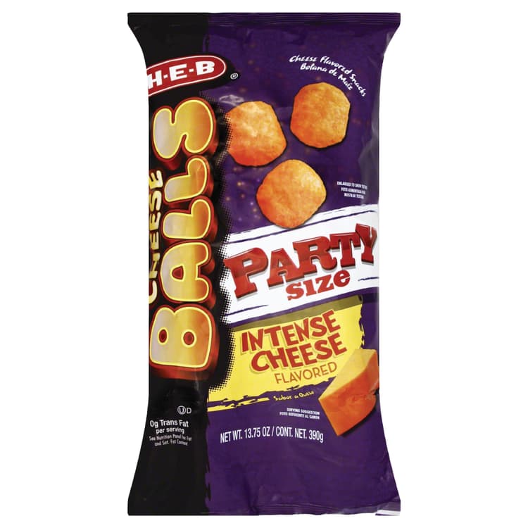 H-E-B Intense Cheese-Flavored Cheese Balls - Party Size