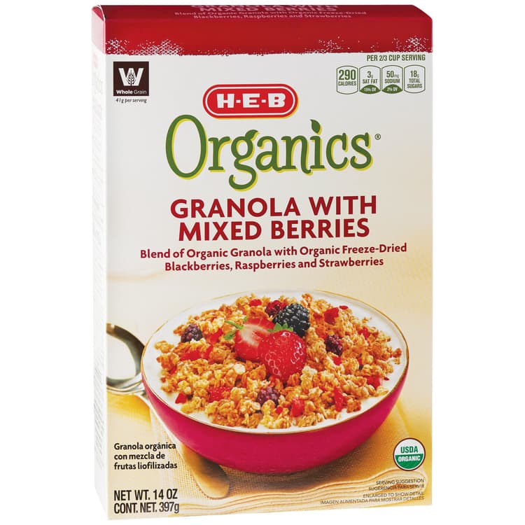 H-E-B Organics Granola With Mixed Berries