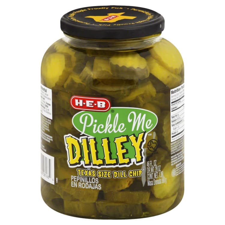 H-E-B Pickle Me Dilley Texas Size Dill Chips