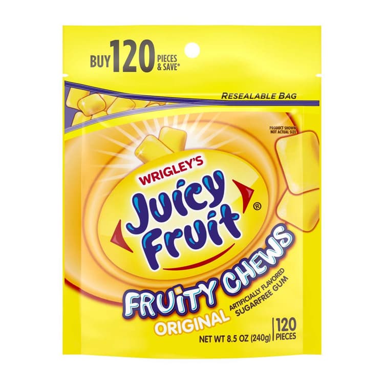 Juicy Fruit Fruity Chews Original Sugarfree