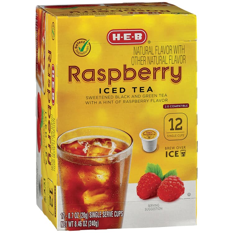 H-E-B Iced Tea Single Serve Cups - Raspberry