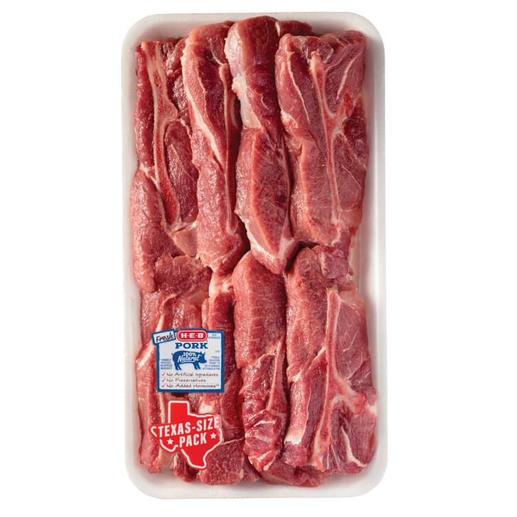 H-E-B Bone-In Country-Style Boston Butt Pork Ribs - Texas-Size