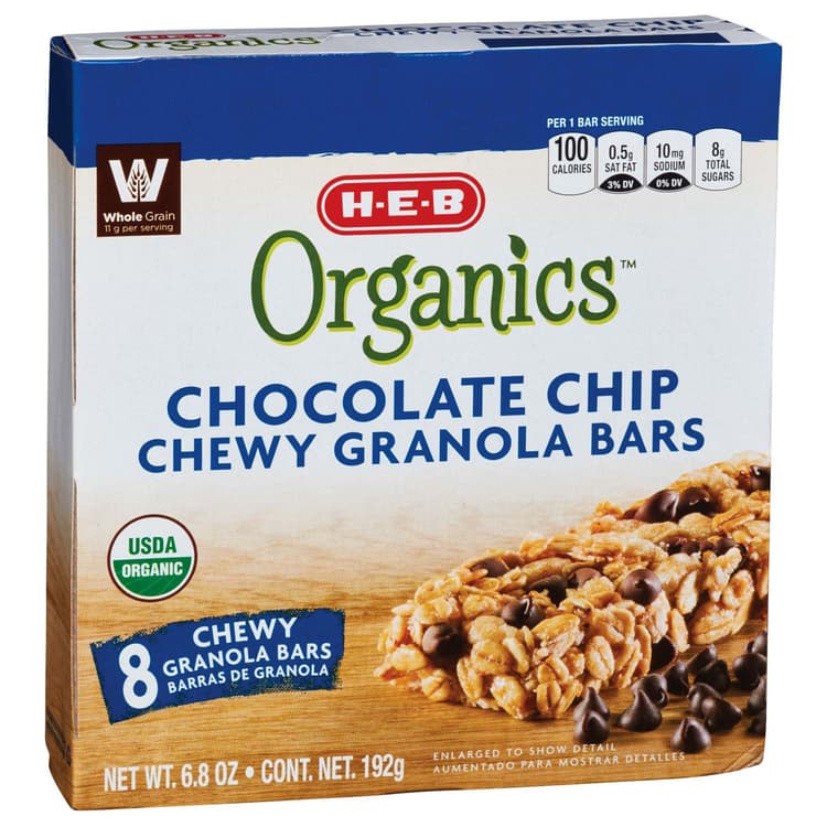 H-E-B Organics Chocolate Chip Chewy Granola Bars