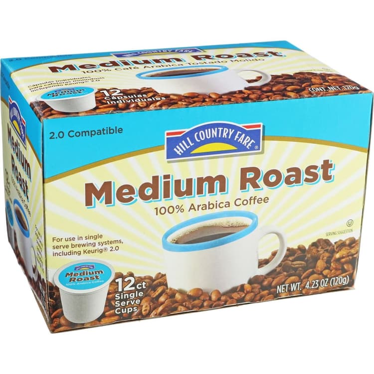 Hill Country Fare Medium Roast Single Serve Coffee