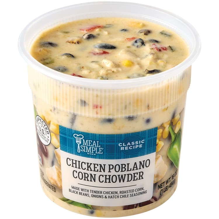 Meal Simple By H-E-B Chicken Poblano Corn Chowder Soup