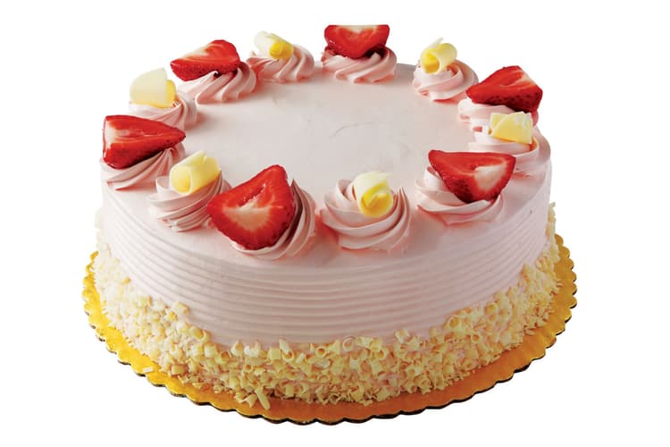 H-E-B Bakery Strawberry Betterceme White Cake