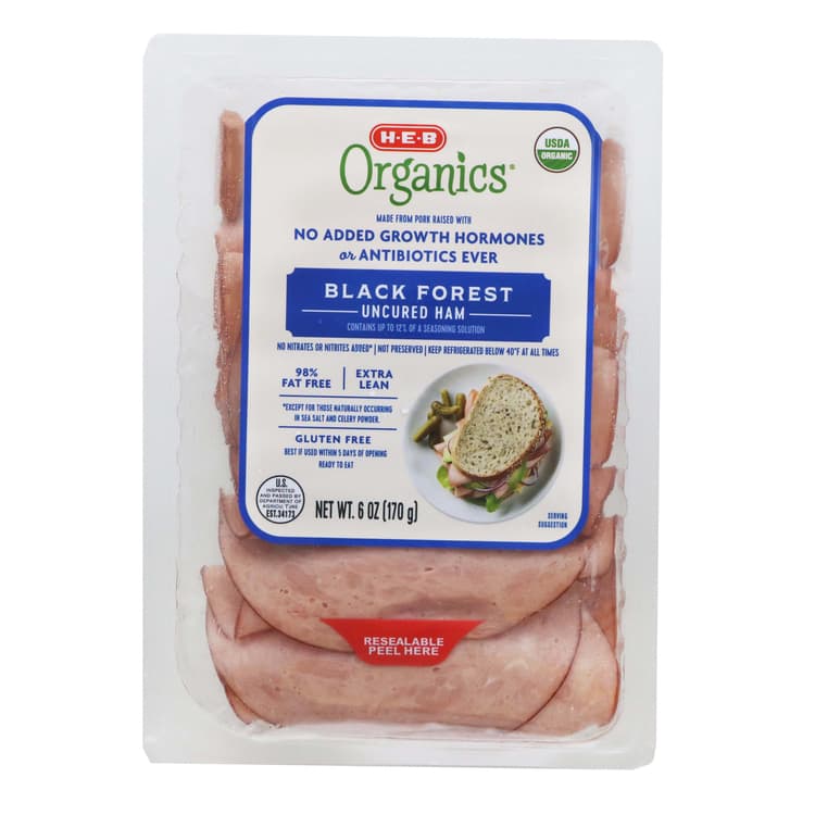 H-E-B Organics Black Forest Uncured Ham