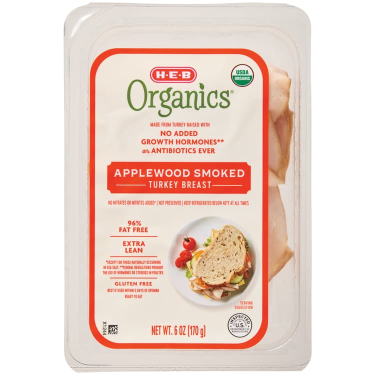 H-E-B Organics Applewood Smoked Turkey Breast