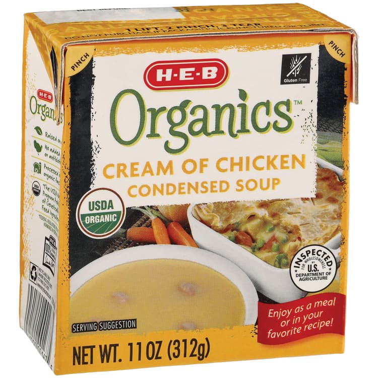 H-E-B Organics Cream Of Chicken Condensed Soup