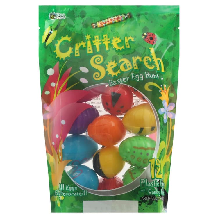 Bee Plastic Eggs, With Candy Inside, Critter Search