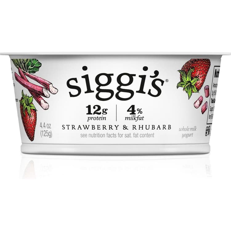 Siggi'S 4% Strained Whole Milk Skyr Strawberry & Rhubarb Yogurt