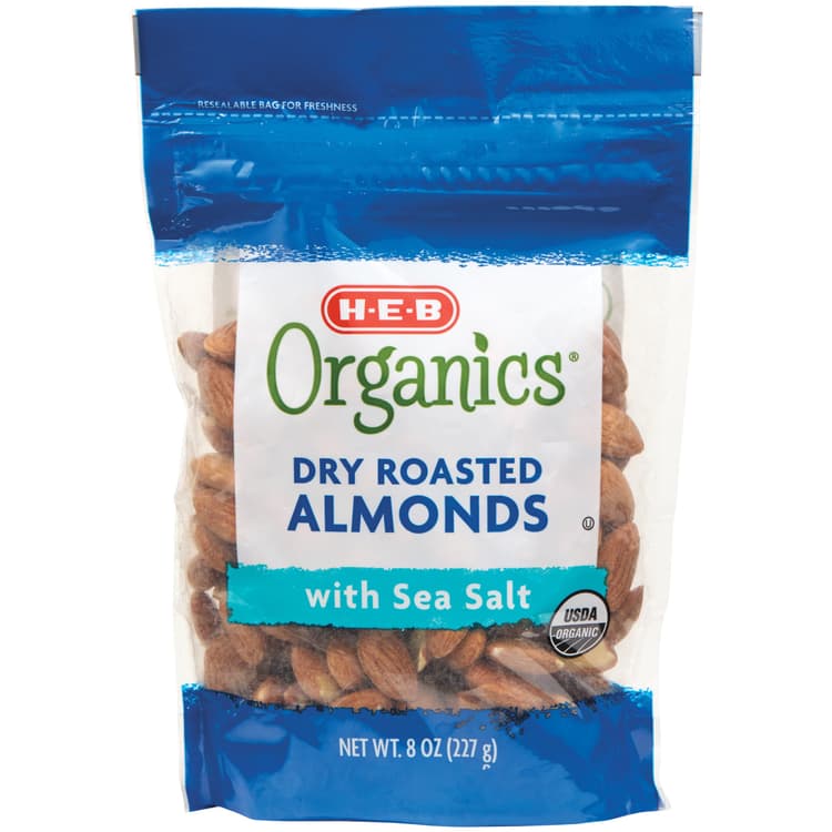 H-E-B Organics Dry Roasted Almonds With Sea Salt