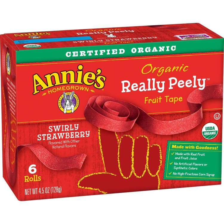 Annie'S Homegrown Organic Swirly Strawberry Fruit Tape
