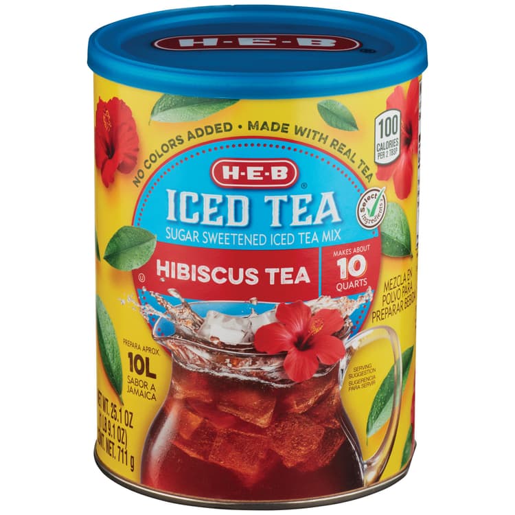 H-E-B Hibiscus Tea Sugar Sweetened Iced Tea Mix