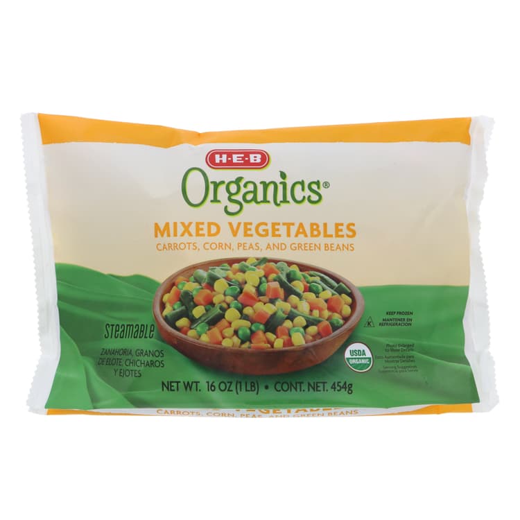 H-E-B Organics  Steamable Mixed Vegetables
