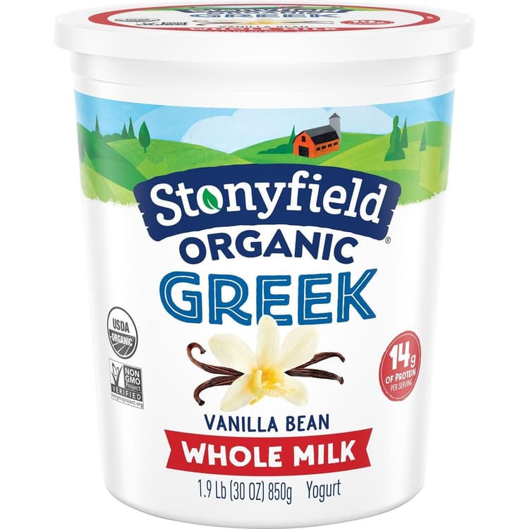 Stonyfield Whole Milk Vanilla Bean Greek Yogurt