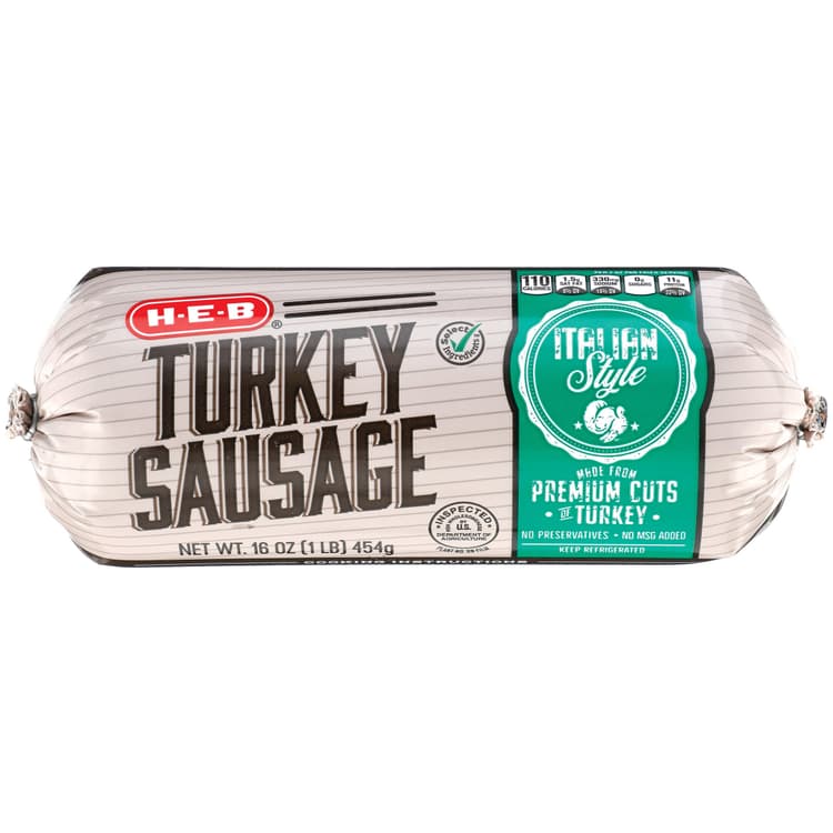 H-E-B Premium Turkey Breakfast Sausage - Italian-Style