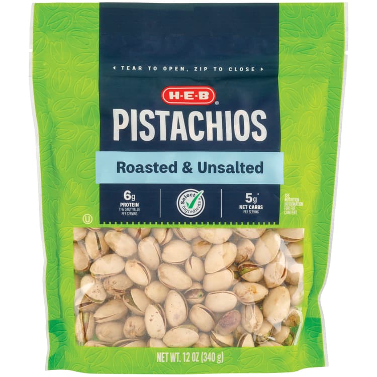 H-E-B Unsalted Roasted Pistachios