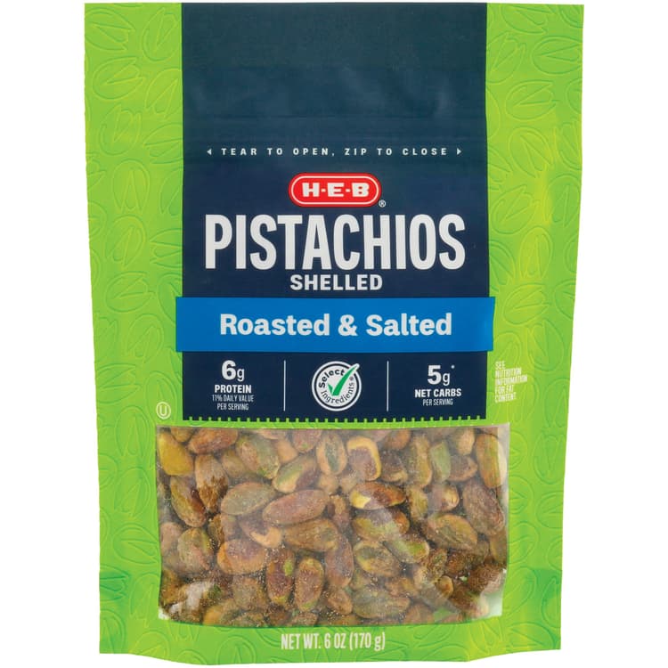 H-E-B Salted Roasted Shelled Pistachios