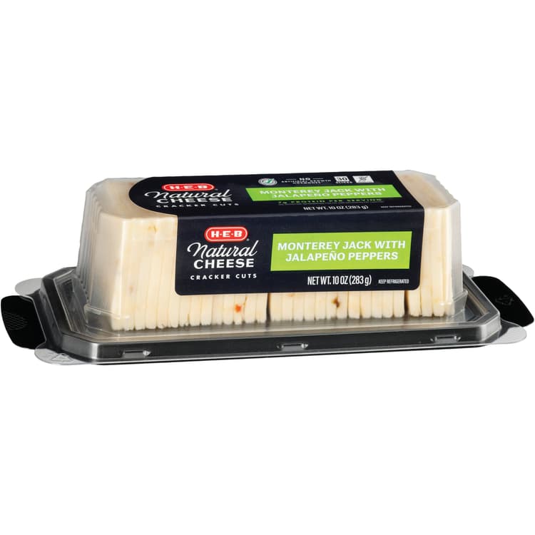 H-E-B Monterey Jack With Jalapeno Cracker Cut Cheese