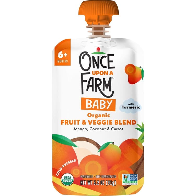 Once Upon A Farm Organic Fruit & Veggie Blend Mango Coconut & Carrot