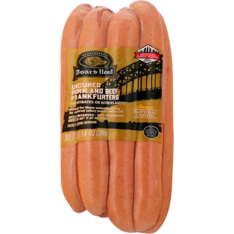 Boar'S Head Pork And Beef Frankfurters With Natural Casing