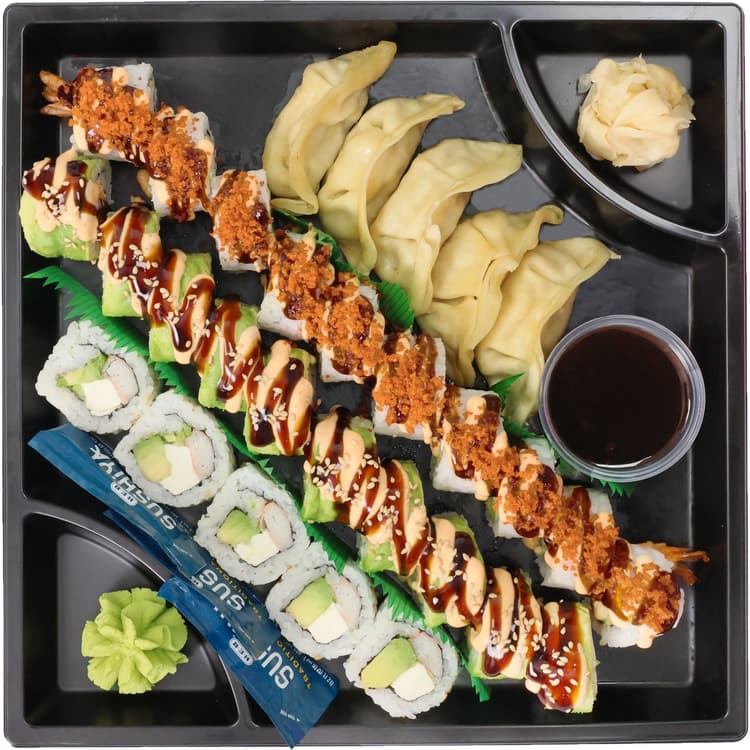 H-E-B Sushiya Sushi & Pot Stickers Party Tray - Fiesta