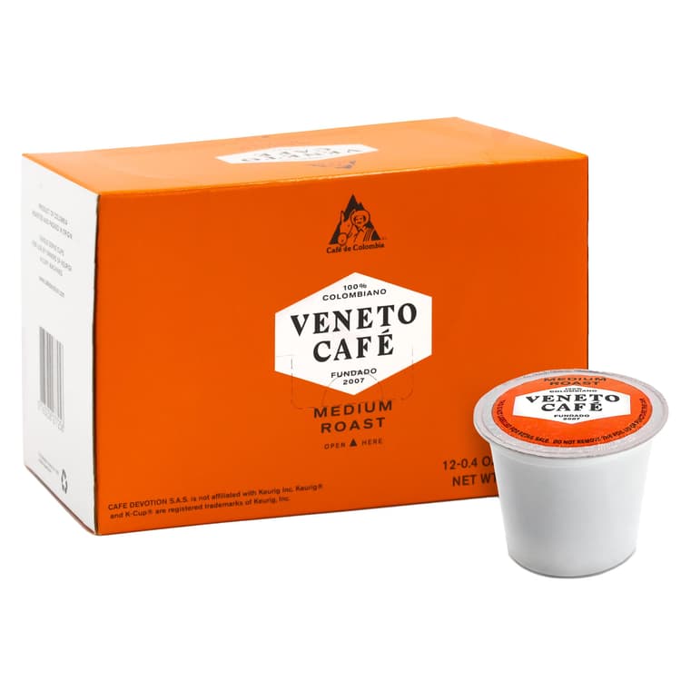 Veneto Cafe 100% Columbian Medium Roast Single Serve