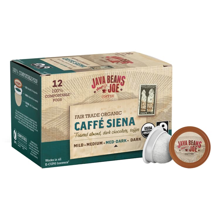 Java Beans & Joe Fairtrade Organic Caffe Siena Medium Dark Roast Single Serve Coffee