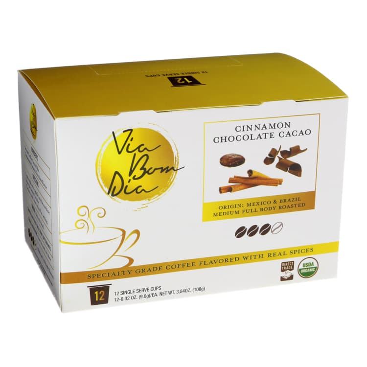 Via Bom Dia Cinnamon Chocolate Cacao Medium Roast Single Serve Coffee