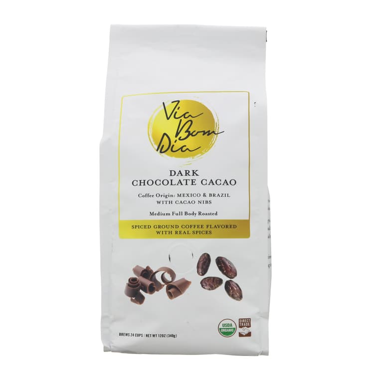 Via Bom Dia Dark Chocolate Cacao Medium Roast Ground Coffee