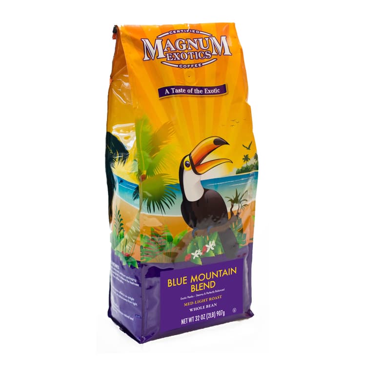 Magnum Exotics Blue Mountain Blend Medium-Light Roast Whole Bean Coffee