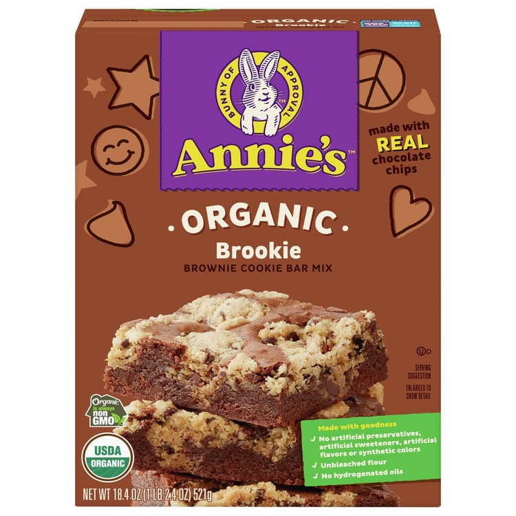 Annie'S Organic Cookie Brownie Bar Baking Mix