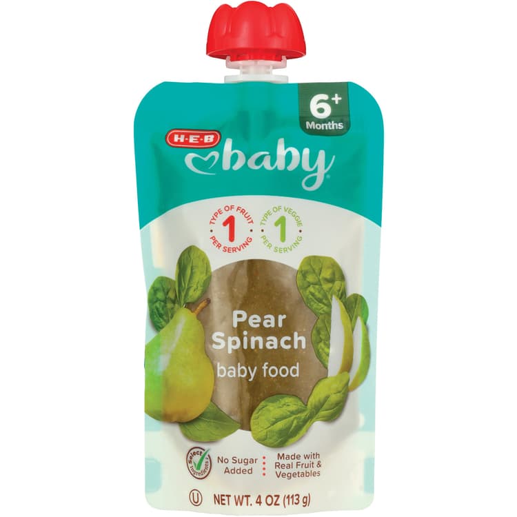 H-E-B Baby Pear Spinach Pouch