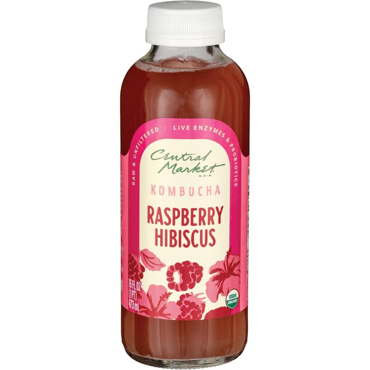 Central Market Raspberry Hibiscus Kombucha