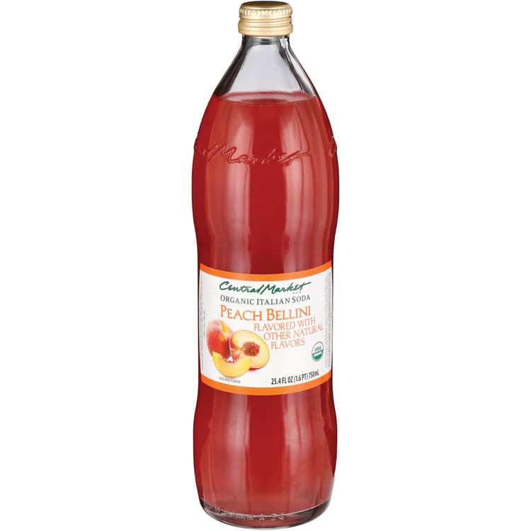 Central Market Peach Bellini Organic Italian Soda