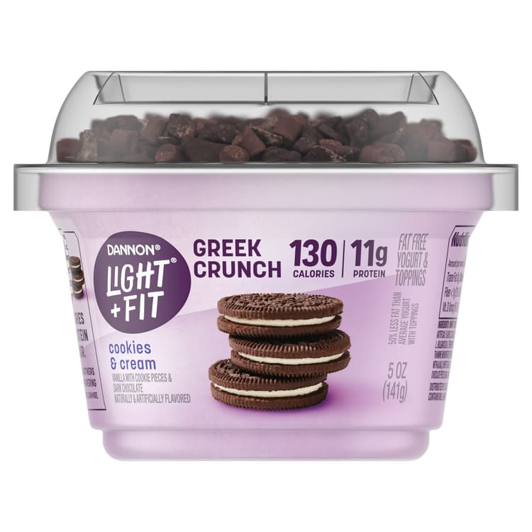 Light + Fit Greek Crunch Peanut Butter Delight Nonfat Gluten Free Yogurt With Toppers