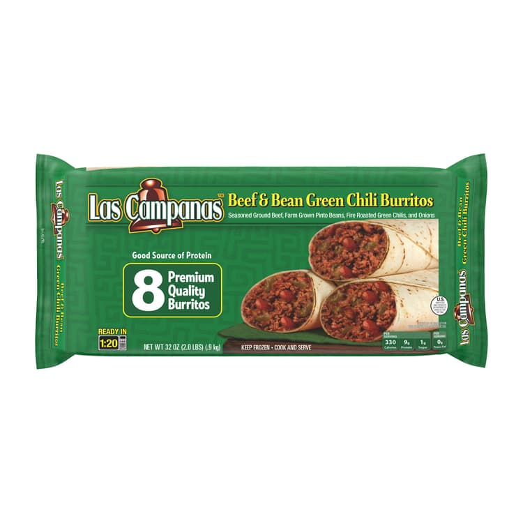 Las Campanas Beef & Bean Green Chili Burritos