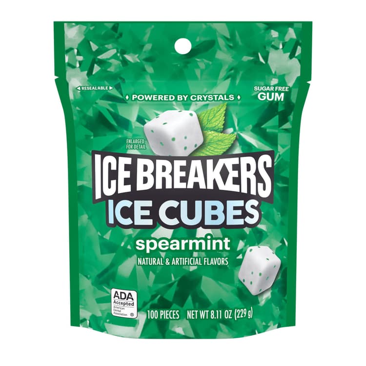 Ice Breakers Ice Cubes Sugar Free Chewing Gum Pouch - Spearmint